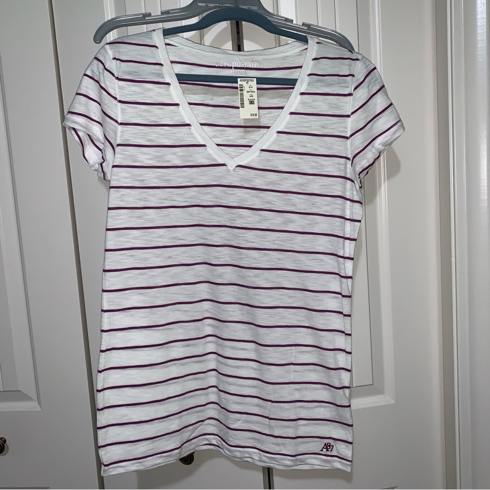 V-neck long layering tee